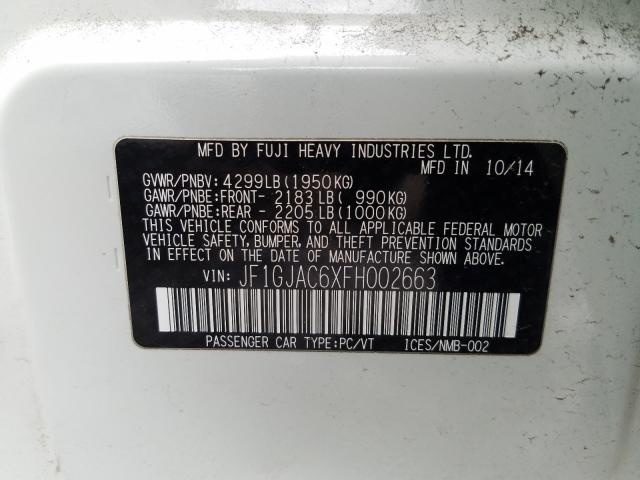 2015 SUBARU IMPREZA PR JF1GJAC6XFH002663