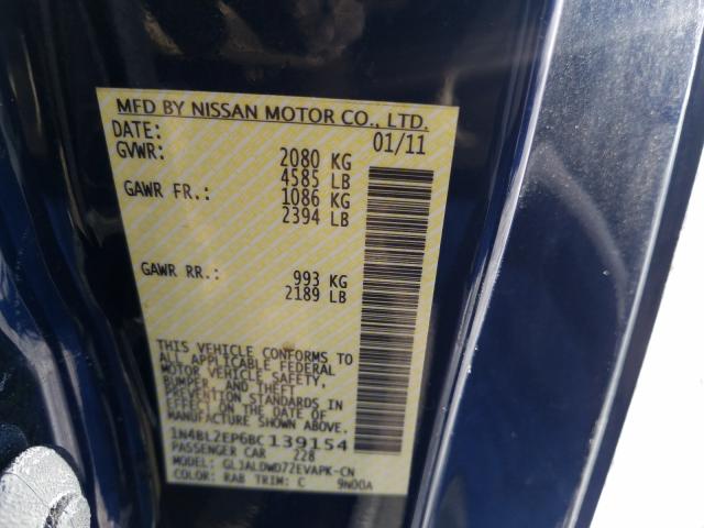 2011 NISSAN ALTIMA SR 1N4BL2EP6BC139154