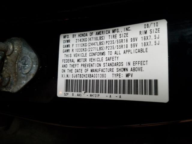 2011 ACURA RDX 5J8TB2H2XBA001390