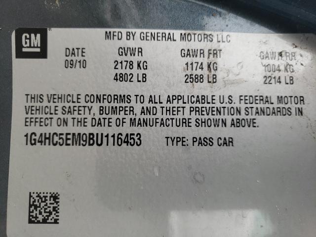 2011 BUICK LUCERNE 1G4HC5EM9BU116453