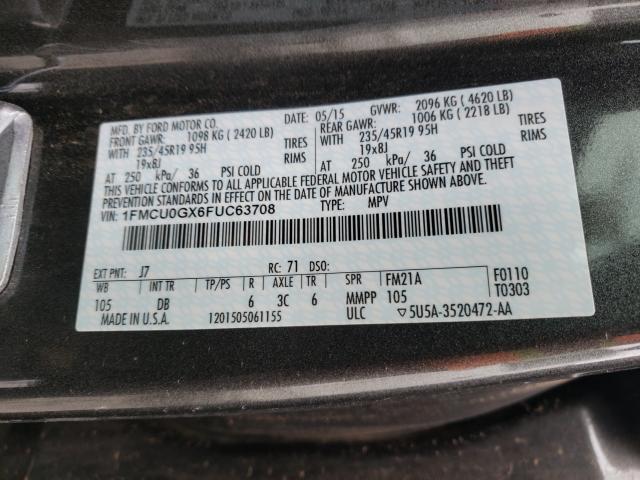 2015 FORD ESCAPE SE 1FMCU0GX6FUC63708