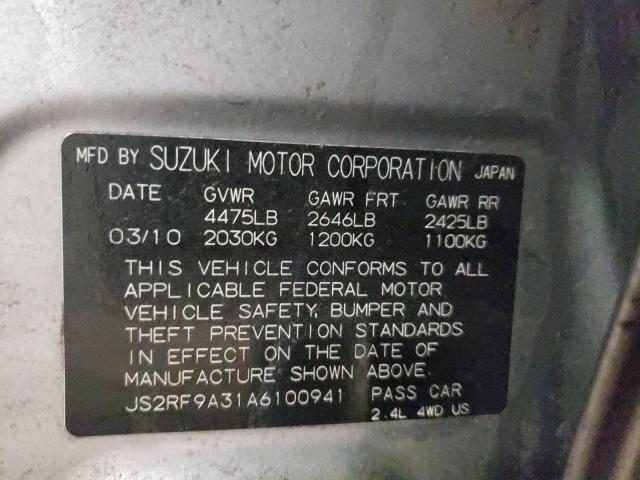 2010 SUZUKI KIZASHI SE JS2RF9A31A6100941