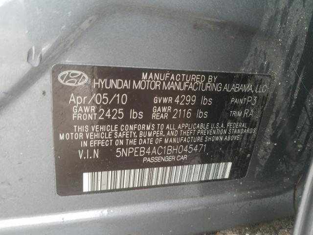 2011 HYUNDAI SONATA GLS 5NPEB4AC1BH045471