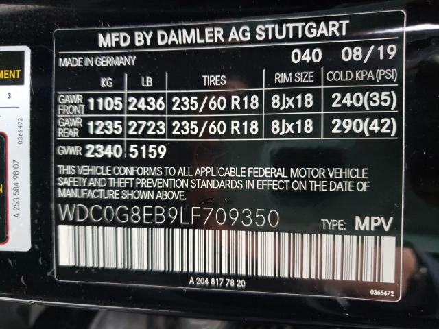 2020 MERCEDES-BENZ GLC 300 4M WDC0G8EB9LF709350