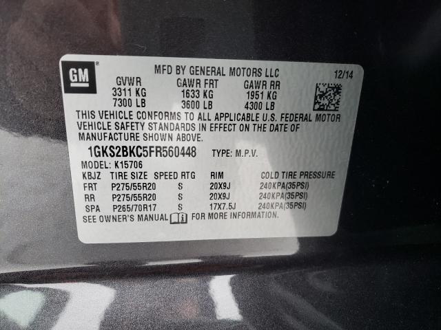 2015 GMC YUKON SLT 1GKS2BKC5FR560448
