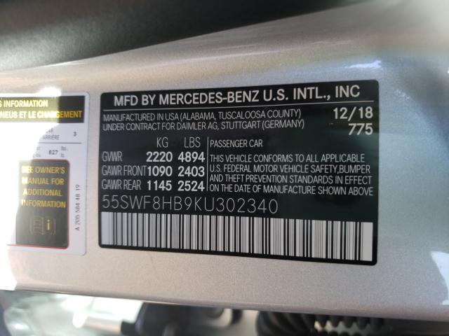 2019 MERCEDES-BENZ C 63 AMG-S 55SWF8HB9KU302340
