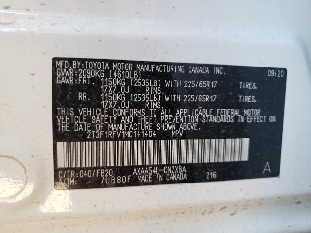 2021 TOYOTA RAV4 LE 2T3F1RFV1MC141404