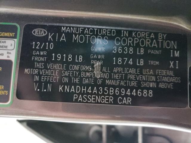 2011 KIA RIO BASE KNADH4A35B6944688