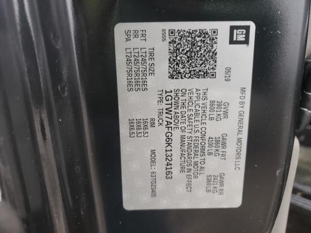 2019 GMC SAVANA G25 1GTW7AFG6K1324163