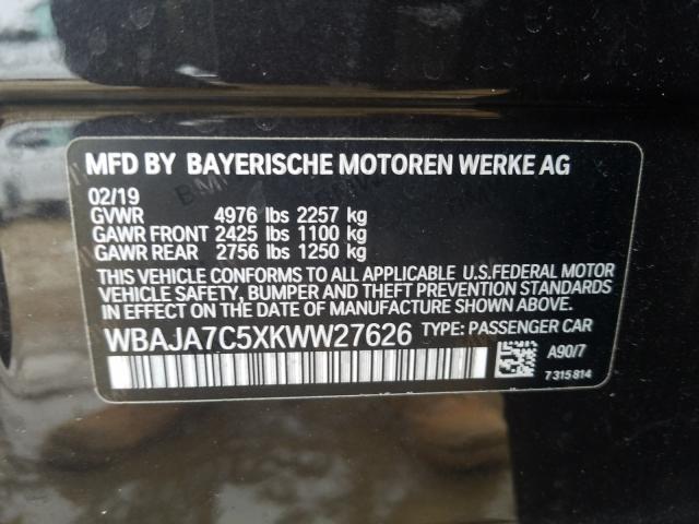 2019 BMW 530 XI WBAJA7C5XKWW27626