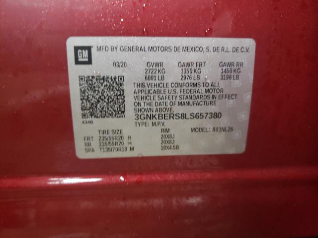 2020 CHEVROLET BLAZER RS 3GNKBERS8LS657380