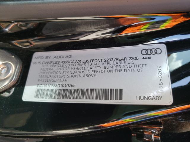 2016 AUDI A3 PREMIUM WAUA7GFF8G1010765