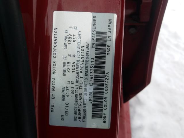 2010 MAZDA 3 S JM1BL1H57A1335113