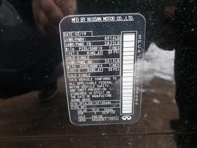 2019 INFINITI QX50 ESSEN 3PCAJ5M11KF135686