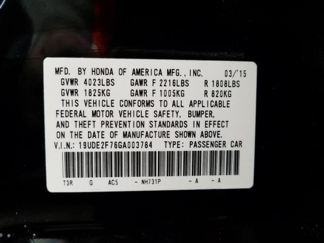 2016 ACURA ILX PREMIU 19UDE2F76GA003784