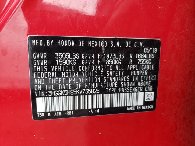 2019 HONDA FIT EXL 3HGGK5H95KM735826