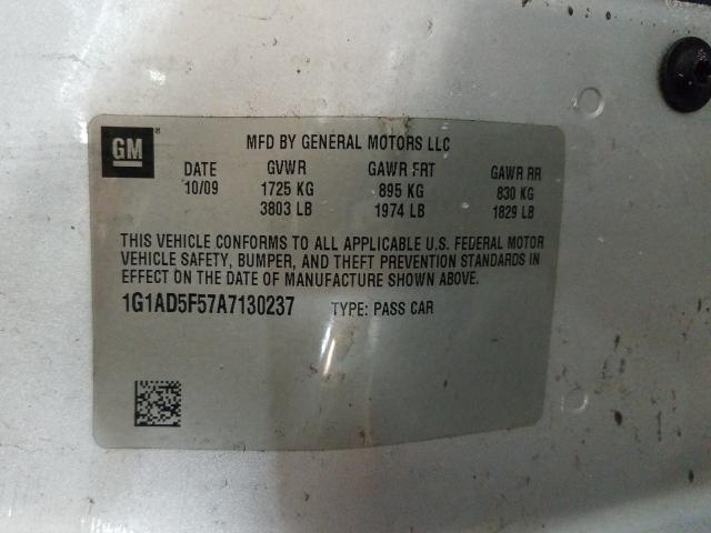 2010 CHEVROLET COBALT 1LT 1G1AD5F57A7130237