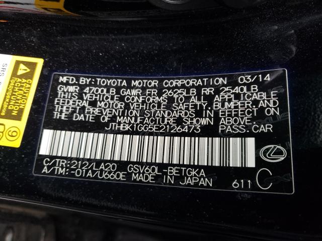 2014 LEXUS ES 350 - JTHBK1GG5E2126473