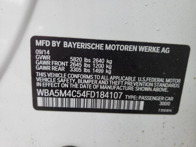 2015 BMW 535 XIGT WBA5M4C54FD184107