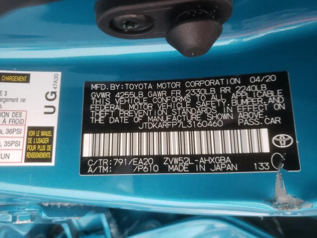 2020 TOYOTA PRIUS PRIM - JTDKARFP7L3160460