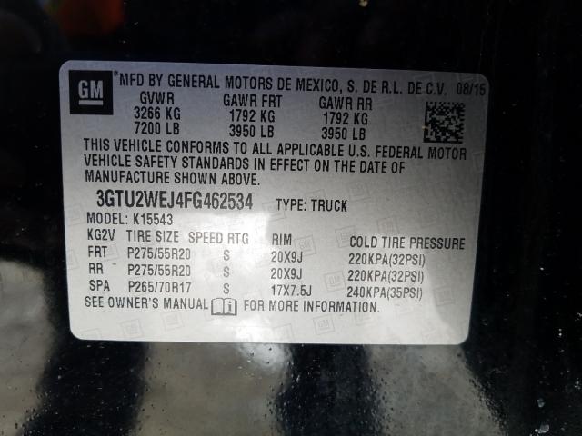 2015 GMC SIERRA 3GTU2WEJ4FG462534