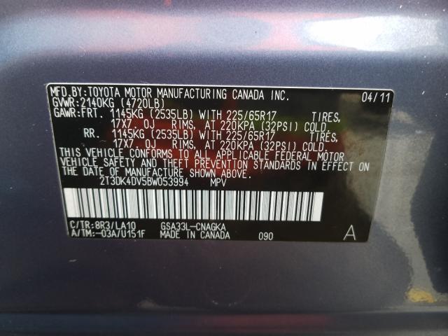 2011 TOYOTA RAV4 LIMIT 2T3DK4DV5BW053994