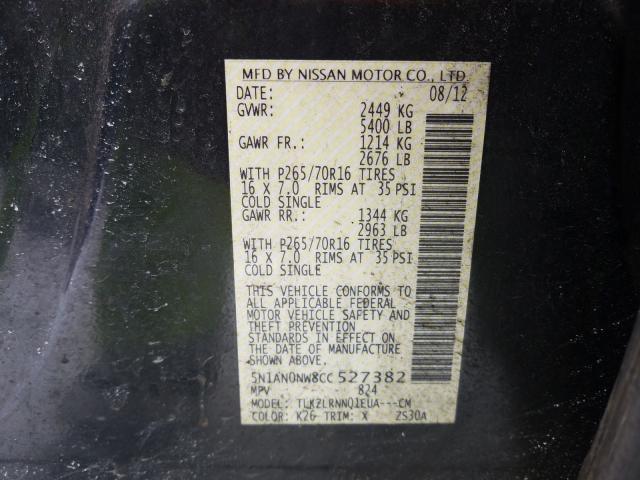 2012 NISSAN XTERRA OFF 5N1AN0NW8CC527382
