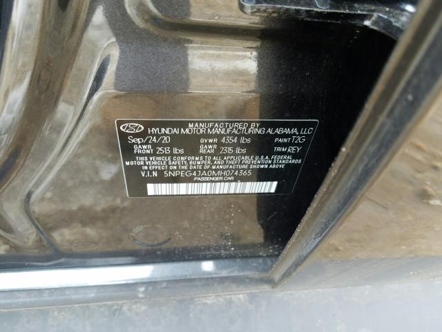 2021 HYUNDAI SONATA SE 5NPEG4JA0MH074365