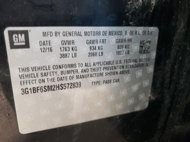 2017 CHEVROLET CRUZE PREM 3G1BF6SM2HS572839