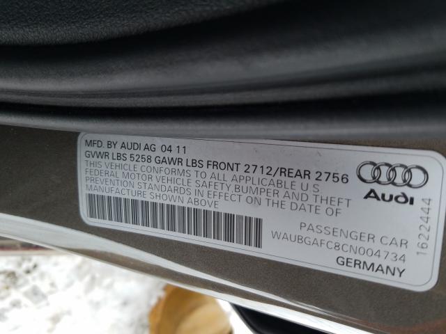 2012 AUDI A6 WAUBGAFC8CN004734