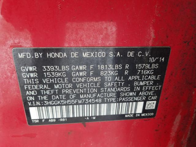 2015 HONDA FIT LX 3HGGK5H55FM734548