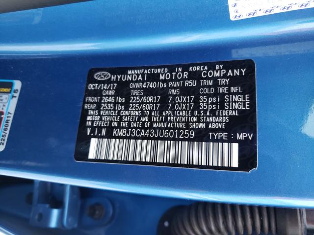 2018 HYUNDAI TUCSON KM8J3CA43JU601259