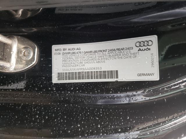 2010 AUDI A5 PRESTIG WAUWKAFR9AA009353
