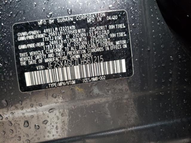 2020 SUBARU FORESTER P JF2SKAGC7LH561215