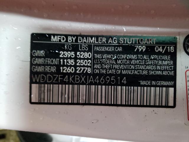 2018 MERCEDES-BENZ E 300 4MAT WDDZF4KBXJA469514