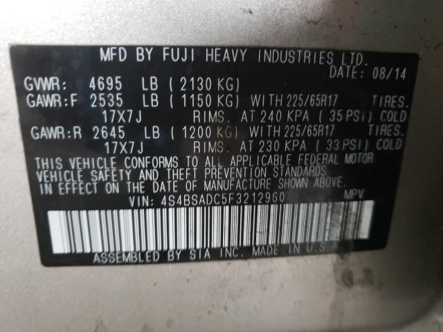 2015 SUBARU OUTBACK 2. - 4S4BSADC5F3212960