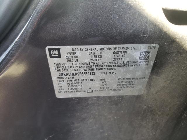 2015 GMC TERRAIN SL 2GKALREK9F6350113