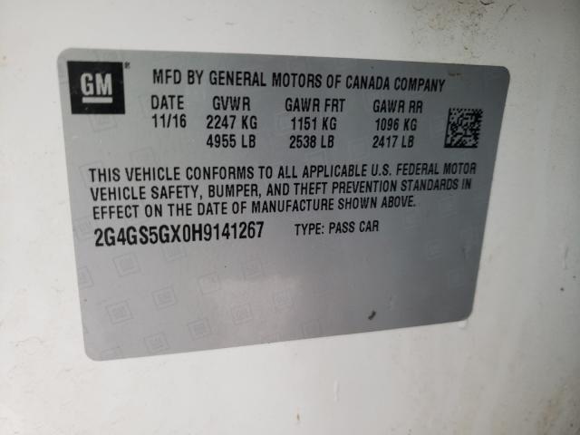 2017 BUICK REGAL PREM 2G4GS5GX0H9141267