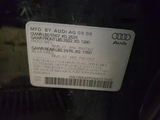 2010 AUDI Q5 PRESTIG WA1WKAFP2AA031609