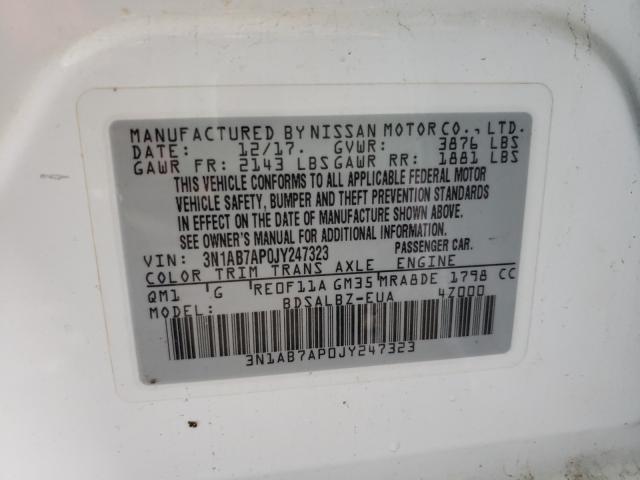 2018 NISSAN SENTRA S - 3N1AB7AP0JY247323