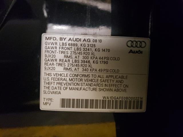2011 AUDI Q7 PRESTIG WA1DGAFE0BD002214