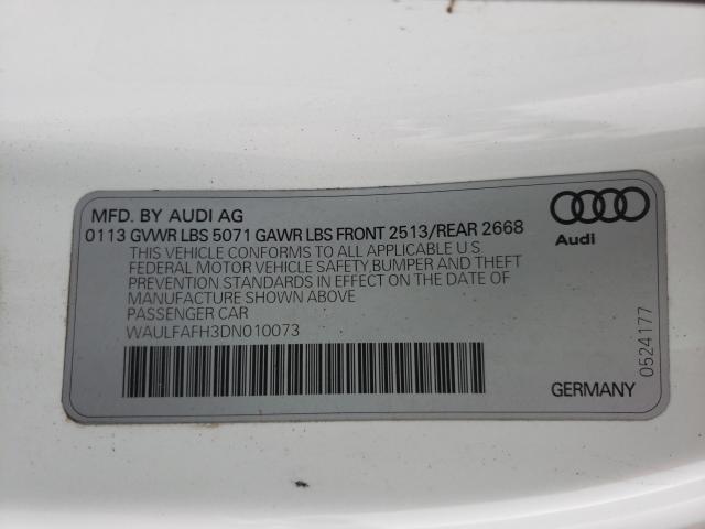 2013 AUDI A5 PREMIUM WAULFAFH3DN010073