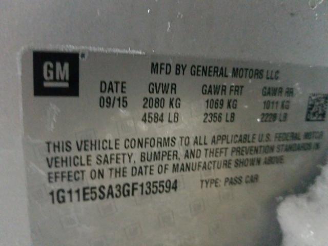 2016 CHEVROLET MALIBU LIM 1G11E5SA3GF135594