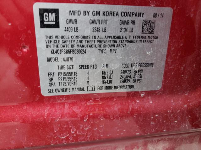 2015 BUICK ENCORE CON KL4CJFSB6FB030624
