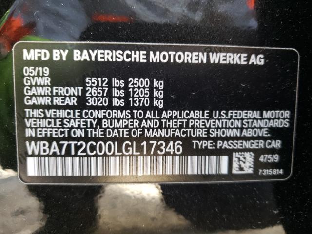 2020 BMW 740 I WBA7T2C00LGL17346