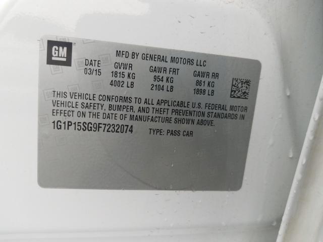 2015 CHEVROLET CRUZE L 1G1P15SG9F7232074