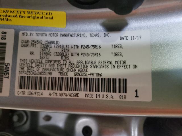 2018 TOYOTA TACOMA DOU 5TFAZ5CN2JX055198