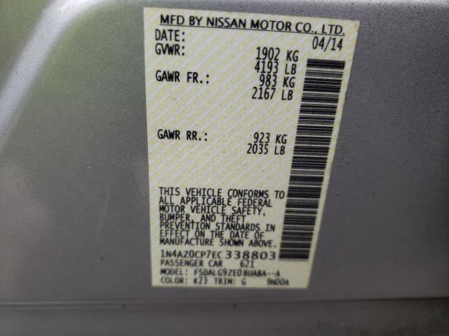 2014 NISSAN LEAF S 1N4AZ0CP7EC338803