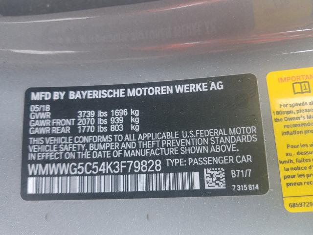 2019 MINI COOPER WMWWG5C54K3F79828