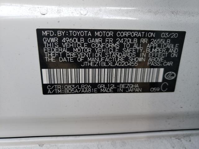 2020 LEXUS GS 350 F-S JTHEZ1BLXLA020455